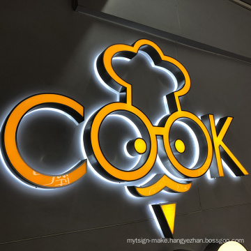 Custom Led  Channel acrylic logo electronic sign board for company store